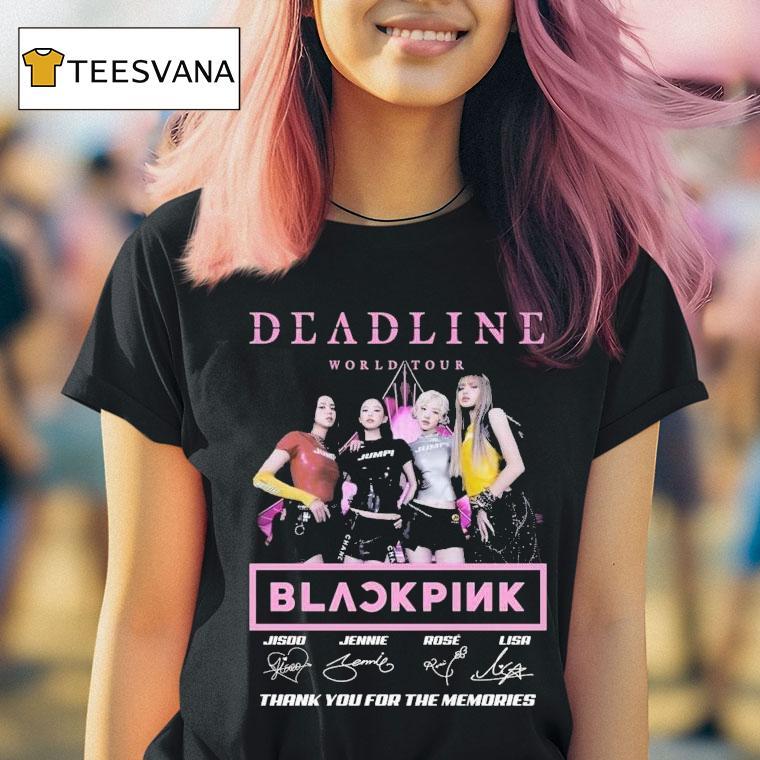 Blackpink Deadline World Tour 2025 Thank You For The Memories Signatures Shirt