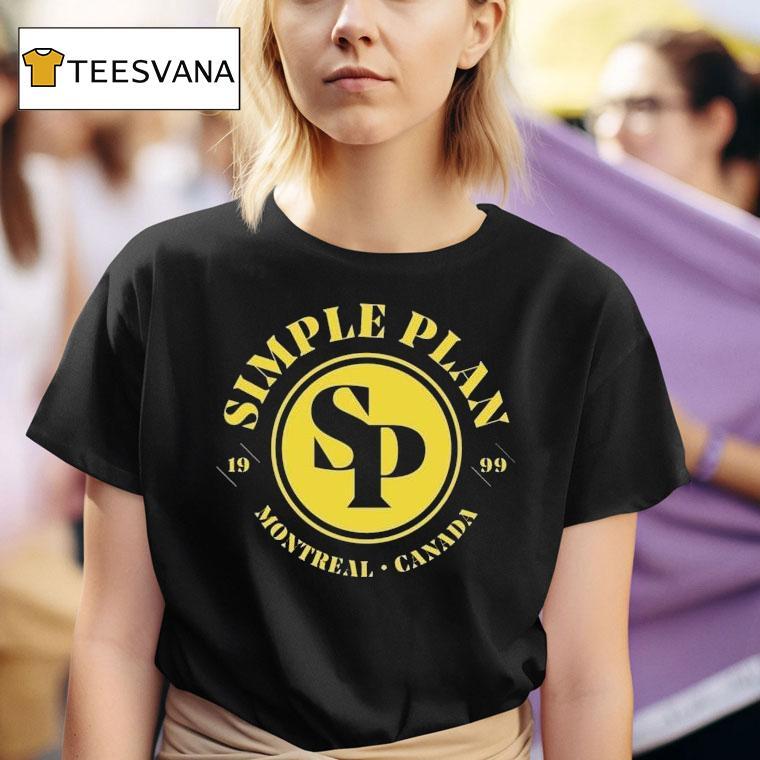 Simple Plan Montreal Canada Circle Logo 1999 Shirt