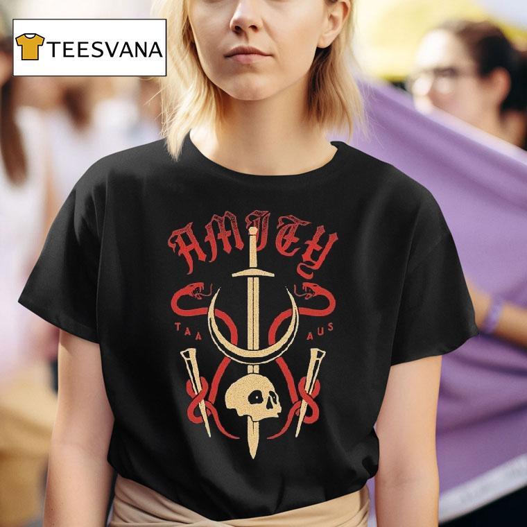 The Amity Affliction Banner Sword Skull Shirt
