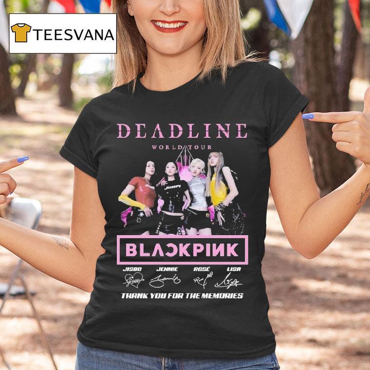 Blackpink Deadline World Tour 2025 Thank You For The Memories Signatures Shirt