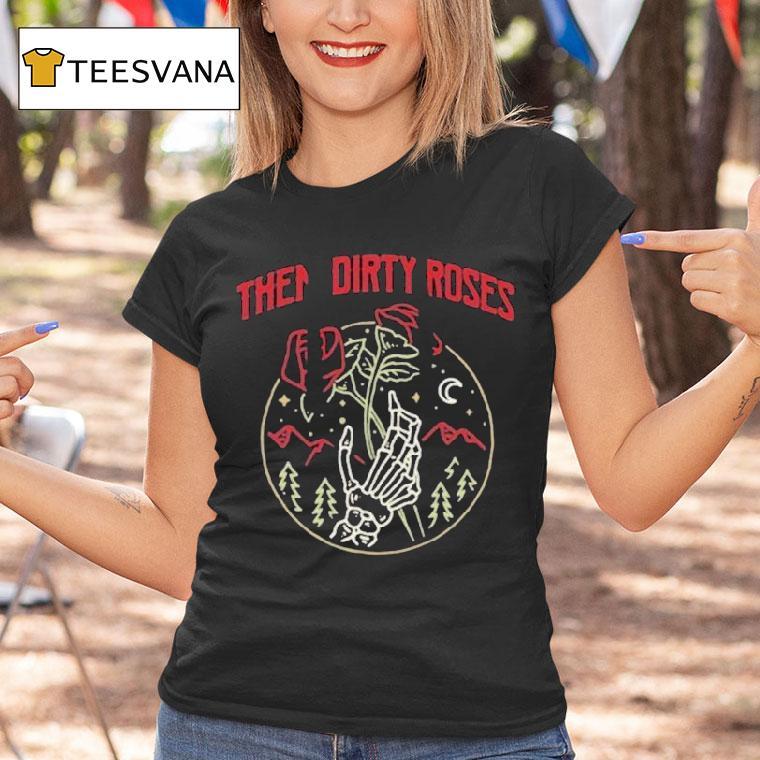 Them Dirty Roses Hands Skeleton Neon Shirt