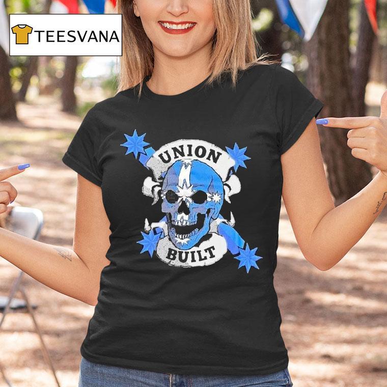 Victoria Cfmeu Union Built Fear Stops You Skull Shirt