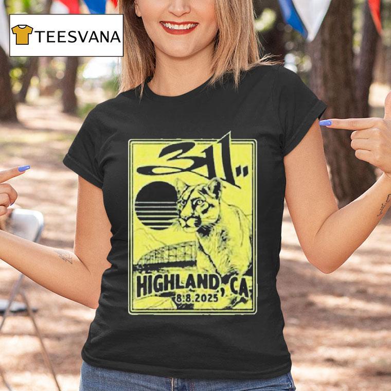 311 Highland California 2025 Concert At Yaamava Theater At Yaamava Resort And Casino On August 8 Lion Shirt