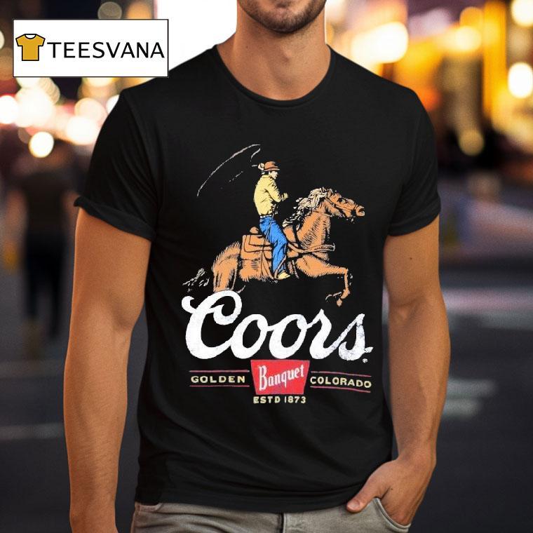 Coors Banquet Rodeo Cowboy Est 1873 Shirt