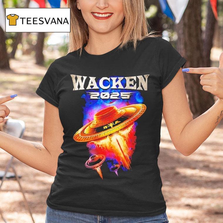 Wacken 34 Years Of Metal Madness Saucer 2025 Ufo Shirt