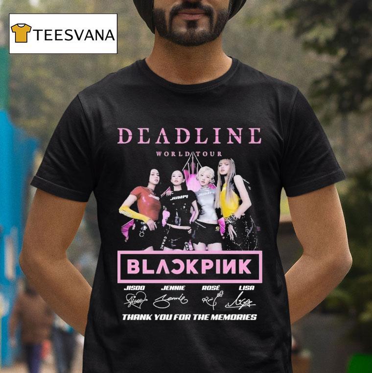 Blackpink Deadline World Tour 2025 Thank You For The Memories Signatures Shirt