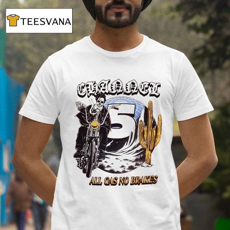 Channel 5 All Gas No Brakes Motor Cactus Globe Skeleton Shirt