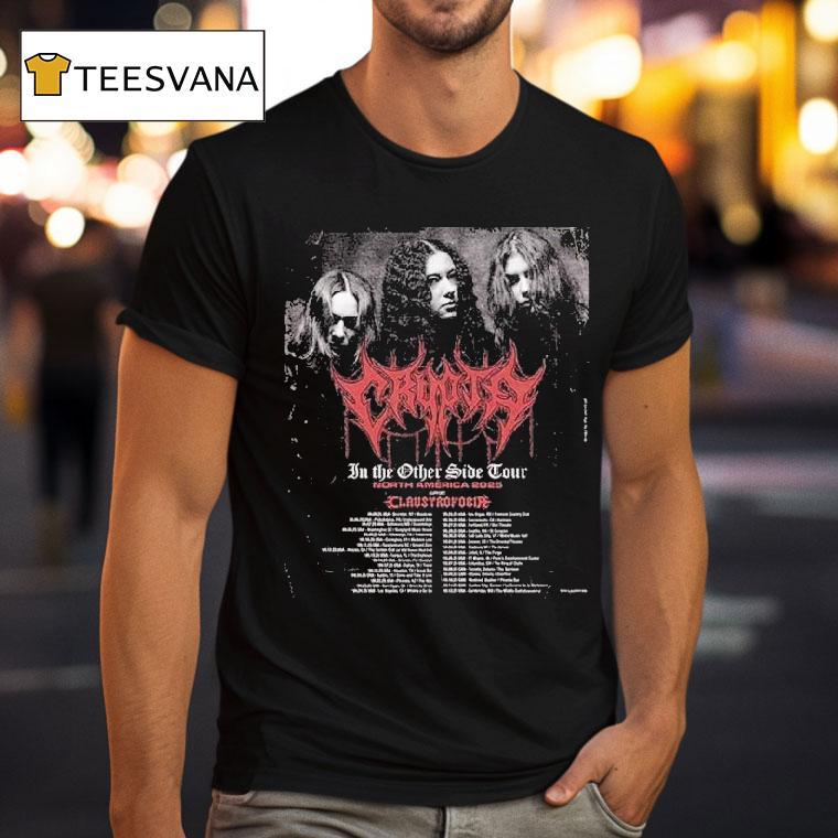 Crypta At North America 2025 In The Other Side Tour Dates With Claustrofobia Dark Metal Shirt