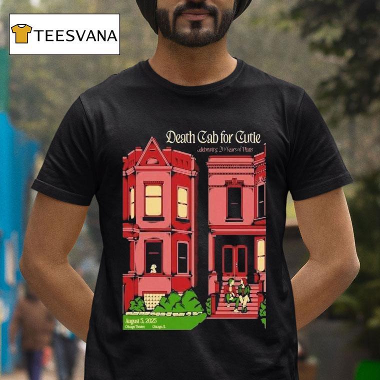 Death Cab For Cuite Aug 5 2025 The Chicago Theatre In Chicago Il Shirt