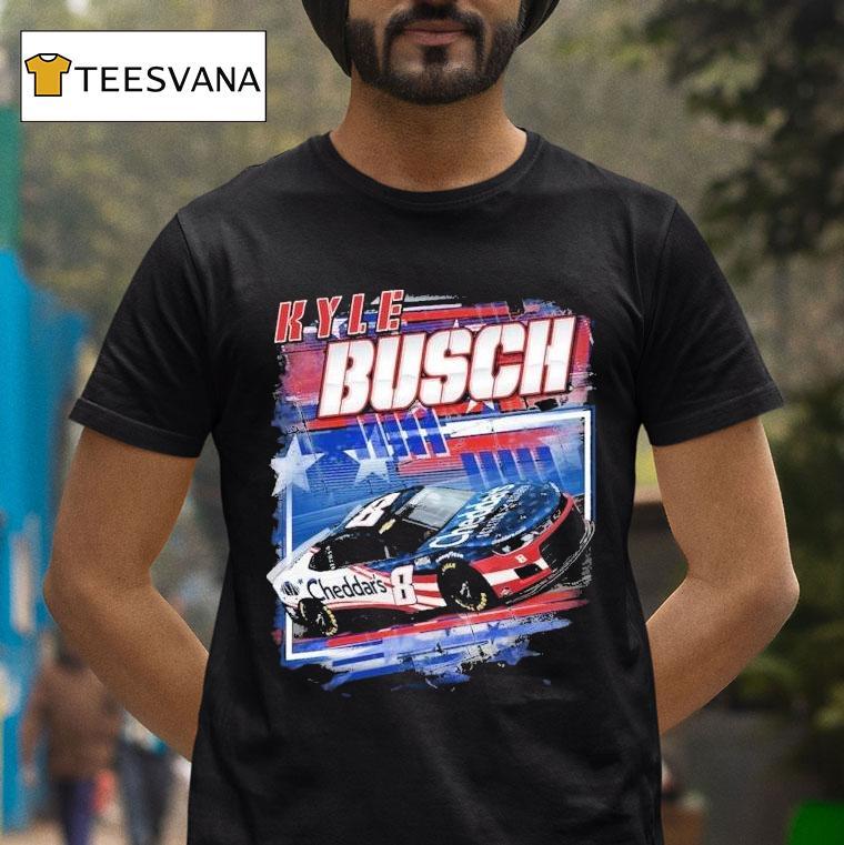 Kyle Busch Richard Childress Racing Team Cheddar's Patriotic Car Shirt