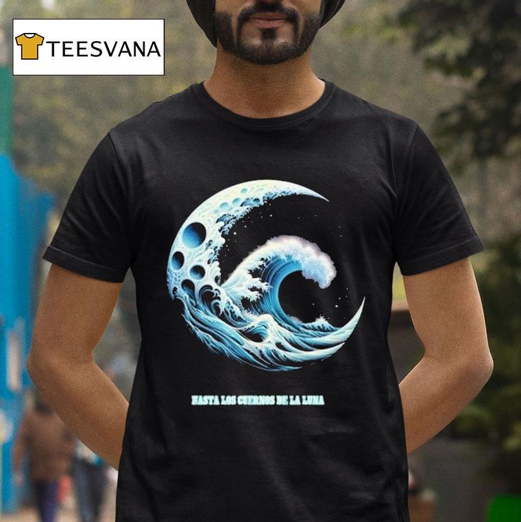 Mar Lara Sudadera Cuernos De La Luna Moon Waves Shirt