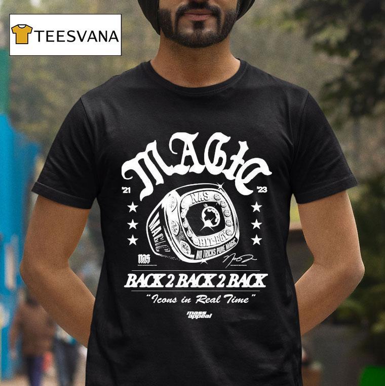 Nas Magic Back 2 Back Back 2 Back Icons In Real Time Champions Shirt