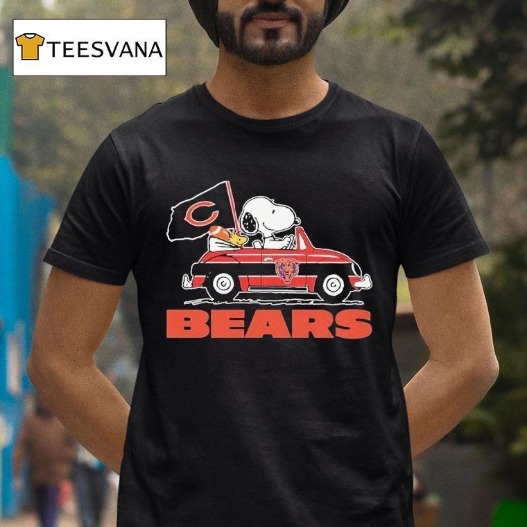 Snoopy And Woodstock Driving Car Chicago Bears Shirt