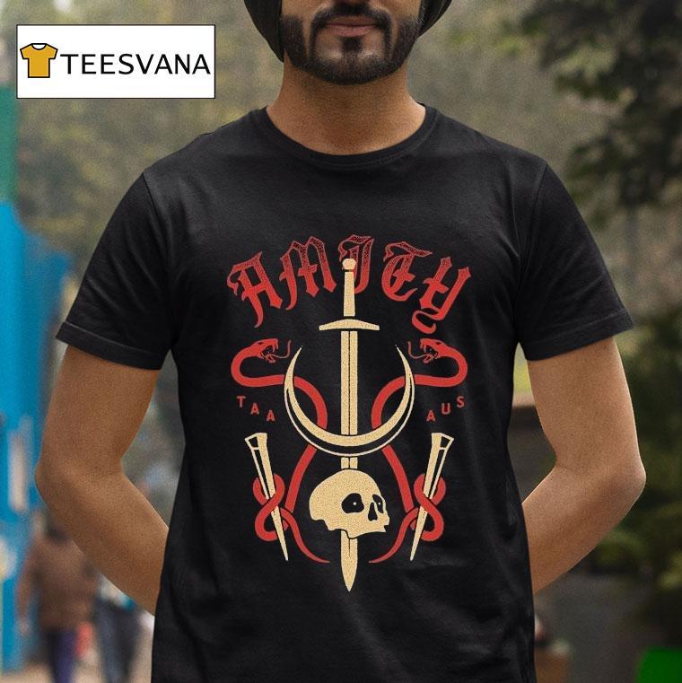 The Amity Affliction Banner Sword Skull Shirt