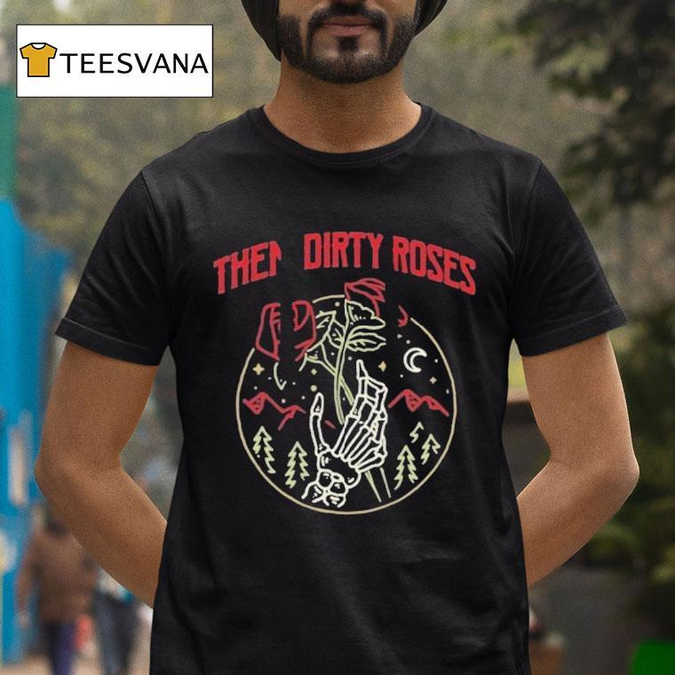 Them Dirty Roses Hands Skeleton Neon Shirt