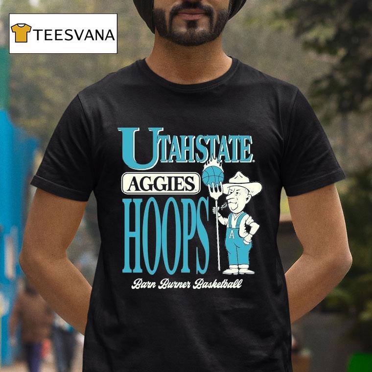 Utah State Aggies Barn Burner Farmer Hoops Shirt