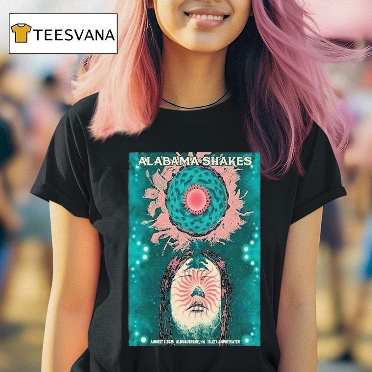 Alabama Shakes Aug 8 2025 Isleta Amphitheater Event Head Shirt