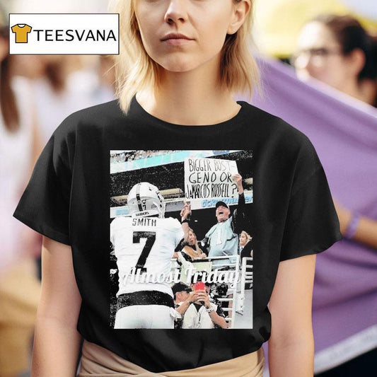 Almost Friday Geno Smith Bigger Bust Geno Or Jamarcus Russell Middle Fingers Shirt