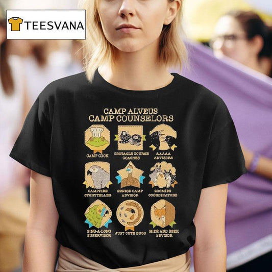 Alveus Sanctuary Summer Camp Alveus Camp Counselors Shirt