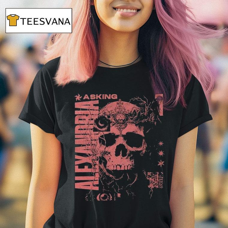 Asking Alexandria Let The Dead Take Me Skull Shirt