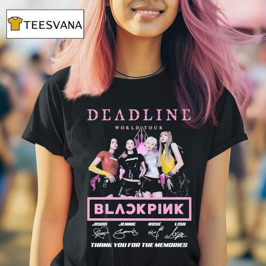Blackpink Deadline World Tour 2025 Thank You For The Memories Signatures Shirt