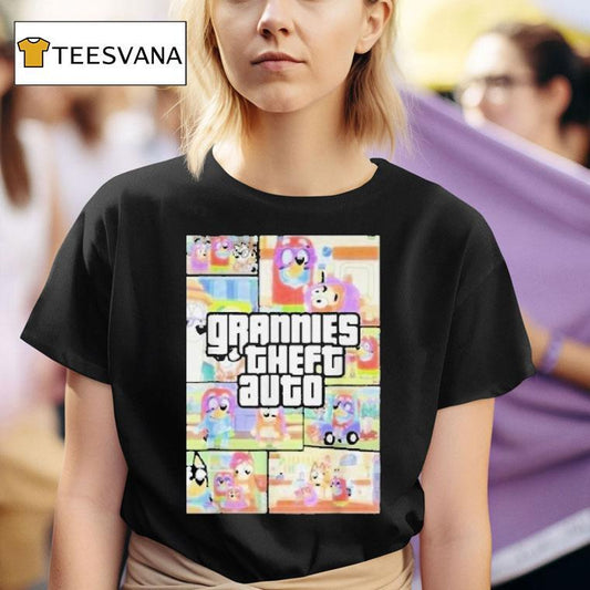 Bluey Grannies Theft Auto Gta Shirt