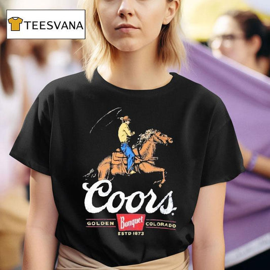 Coors Banquet Rodeo Cowboy Est 1873 Shirt