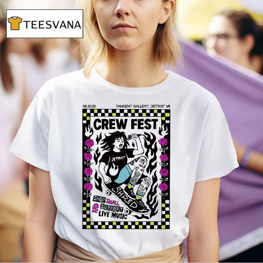 Crew Fest In Detroit Mi Shop Small And Support Live Music On August 30 2025 Shirt