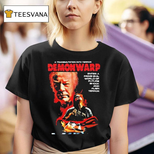 Demonwarp A Transmutation Into Terror Enter A Prime Evil World Of Future Shock And Alien Terror Shirt