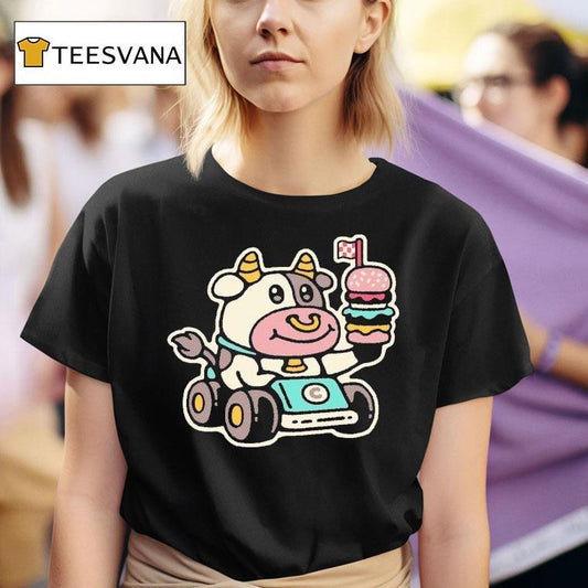 Drew Wise Fast Food Cow Shirt