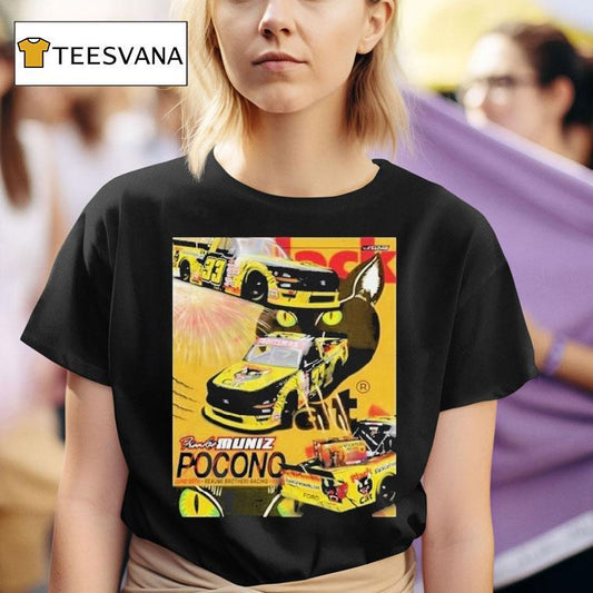 Frankie Muniz Pocono Black Cat Racing Truck Shirt