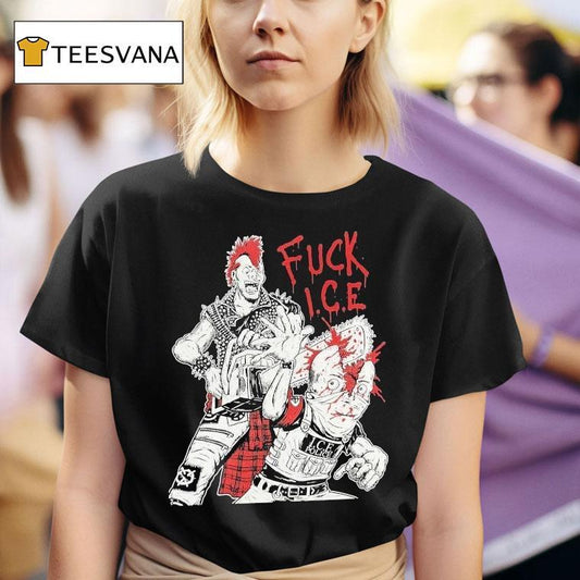 Fuck Ice Ice Police Rock Punk Shirt
