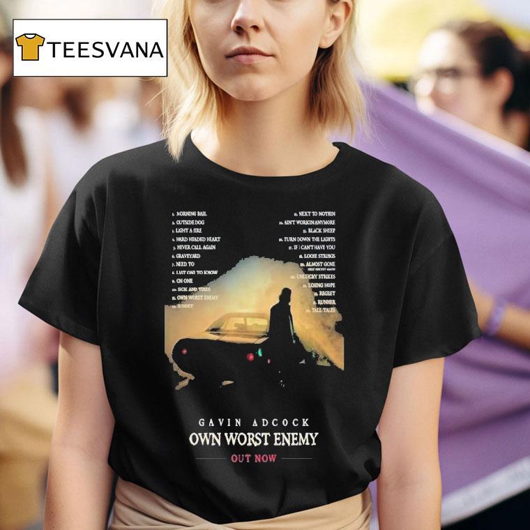 Gavin Adcock Own Worst Enemy Album 2025 Shirt