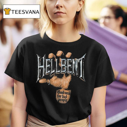 Hellbent Good Music For Bad People Chrome Hands Logo Shirt