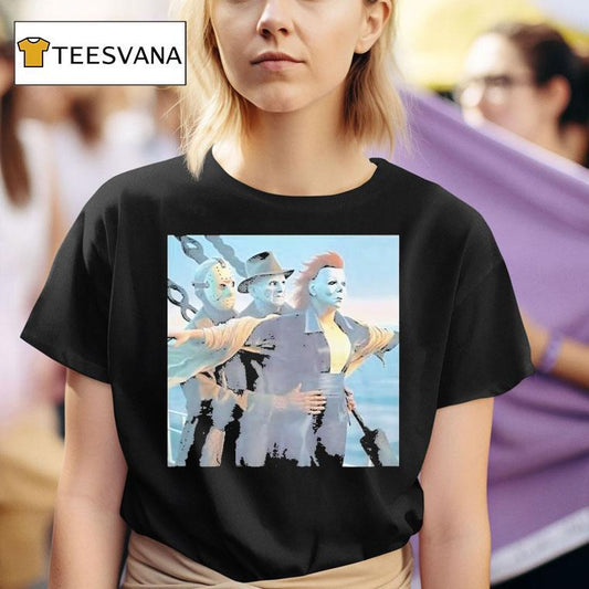 Jason Voorhees Freddy Krueger Michael Myers Titanic Halloween Shirt