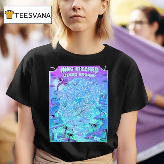 King Gizzard And The Lizard Wizard Los Angeles And San Diego Bootlegger On August 10 And 11 2025 At Hollywood Bowl And Rady Shell Water Dragon Shirt