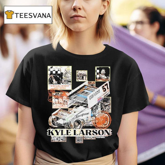 Kyle Larson Checkered Scenes Shirt