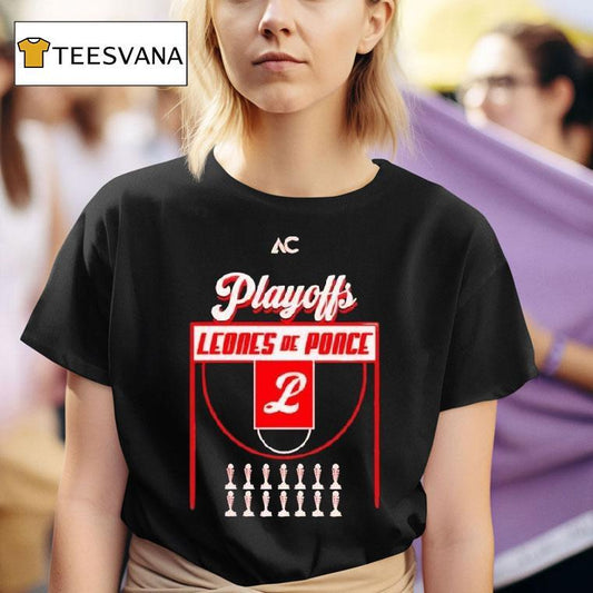 Leones De Ponce Basketball Playoffs 2025 Trophy Shirt