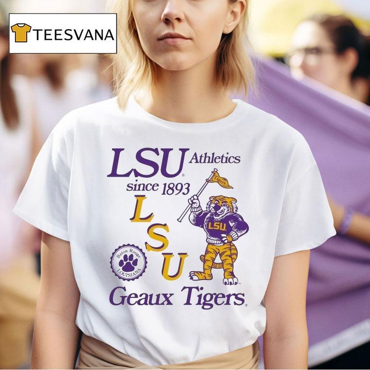 Lsu Tigers Geaux Tigers Athletics Since 1893 Mascot Baton Rouge Louisiana Shirt