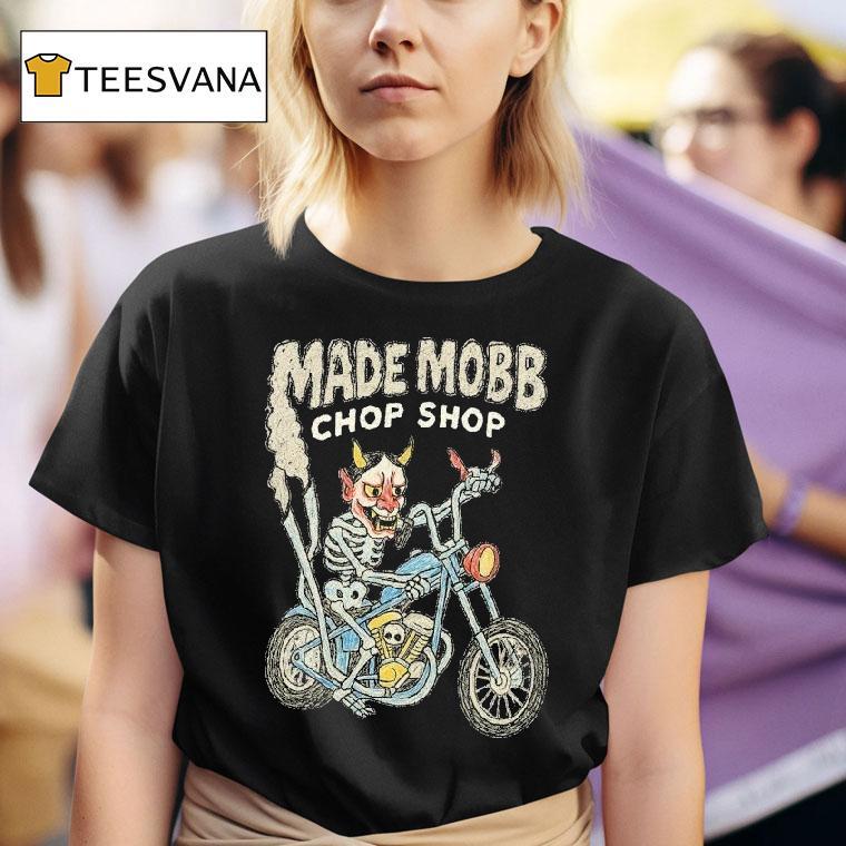 Made Mobb Chop Shop Skeleton Motor Shirt
