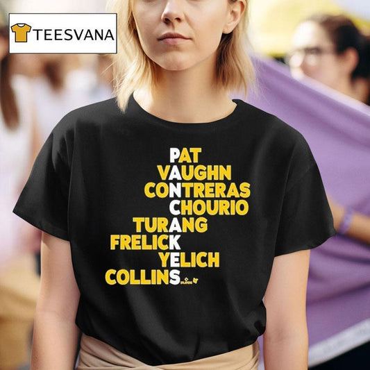 Milwaukee Brewers Pancakes Pat Vaughn Contreras Chourio Turang Frelick Yelich Collins Names Shirt