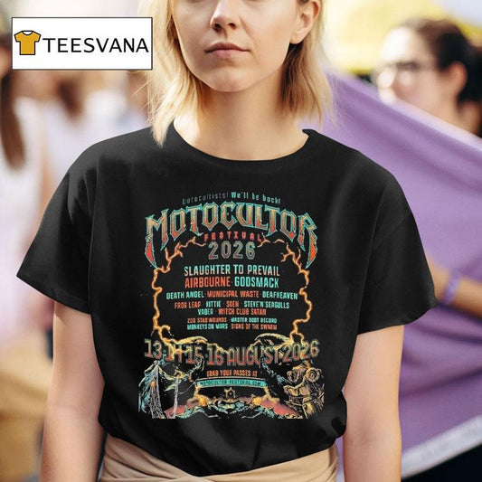 Motocultor Festival 2026 We Ll Be Back Line Up On August 13th-16th Shirt