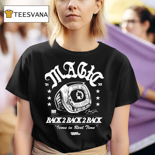 Nas Magic Back 2 Back Back 2 Back Icons In Real Time Champions Shirt