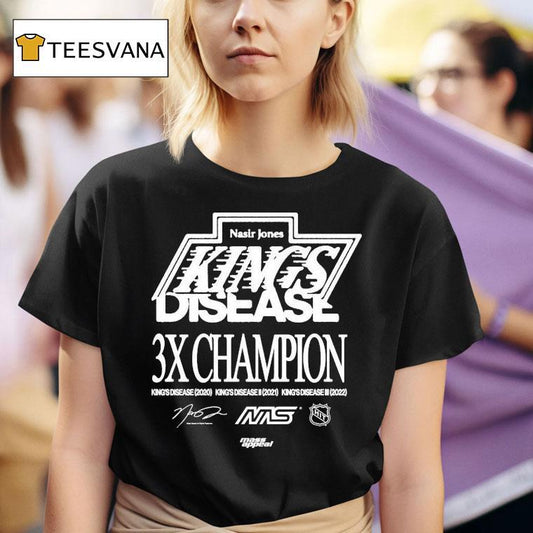 Nasir Jones Los Angeles Kings Disease 3x Champions Shirt