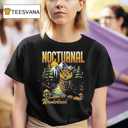 Nocturnal Wonderland Watcher Owl Shirt