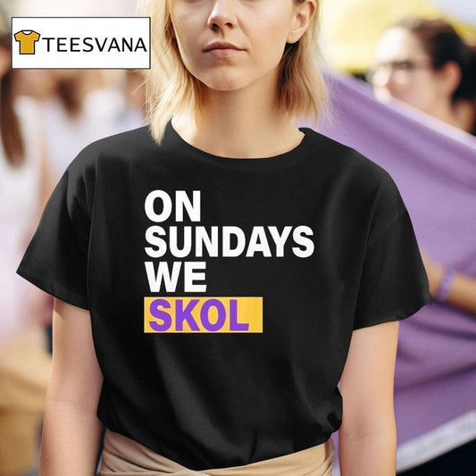 On Sundays We Skol Jj Mccarthy Minnesota Vikings Shirt