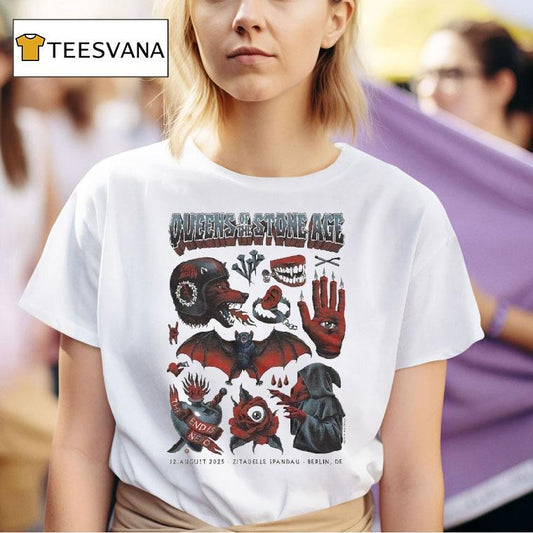 Queens Of The Stone Age Berlin Germany Event At Zitadelle Spandau On August 12 2025 The End Is Nero Shirt