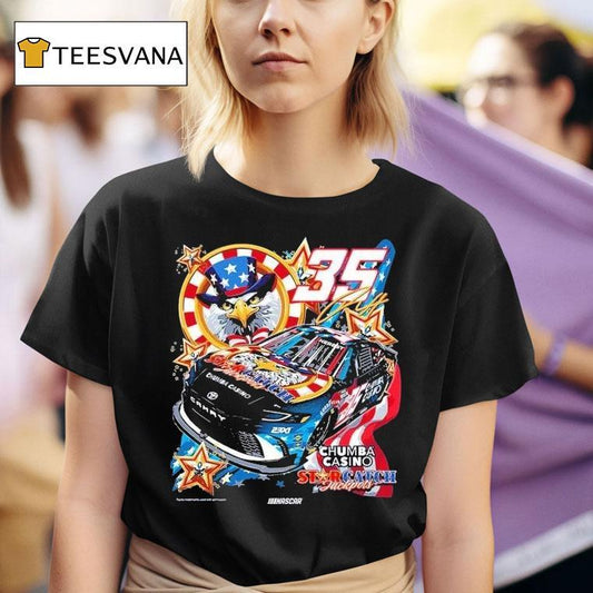 Riley Herbst Chumba Casino 23xi Racing Nascar Eagle Shirt