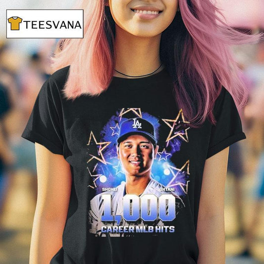Shohei Ohtani From Los Angeles Dodgers Achieved 1000 Career Mlb Hits Shirt