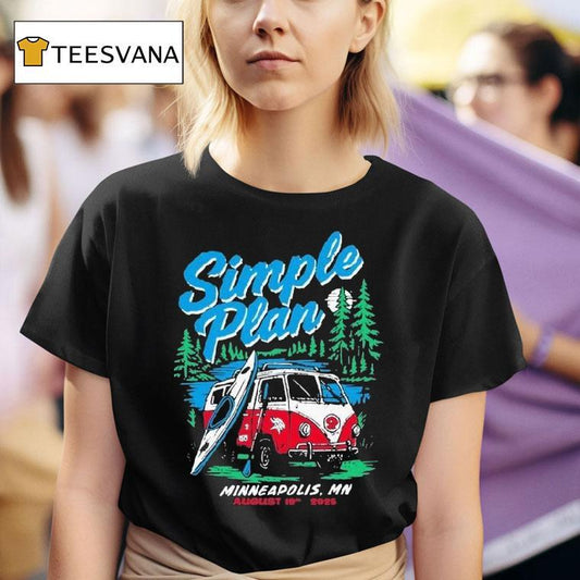 Simple Plan Tour Armory, Minneapolis, Mn Aug 19 2025 Shirt